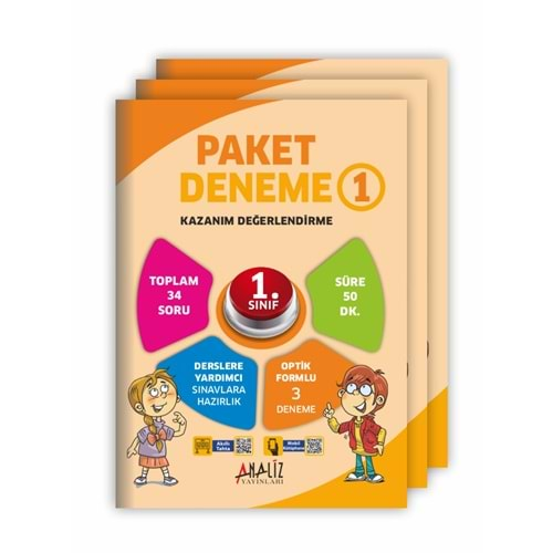 ANALİZ 1.SINIF YENİ NESİL PAKET DENEME 3 LÜ