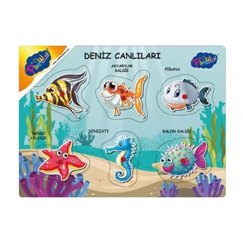 ONYIL OYUNCAK AHŞAP TUTMALI PUZZLE DENİZ CANLILARI-ONY-331/332