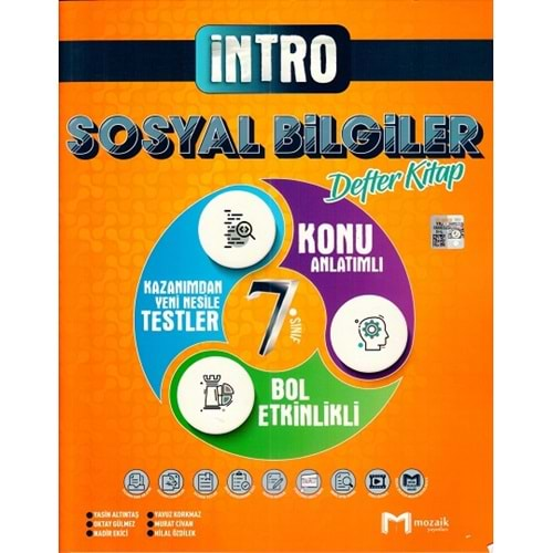 MOZAİK 7.SINIF İNTRO SOSYAL BİLGİLER DEFTER KİTAP KONU ANLATIMLI-2022