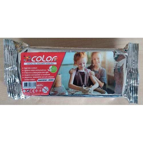 COLORBANK DOĞAL KİL SERAMİK HAMURU 500 GR KAHVERENGİ-450213