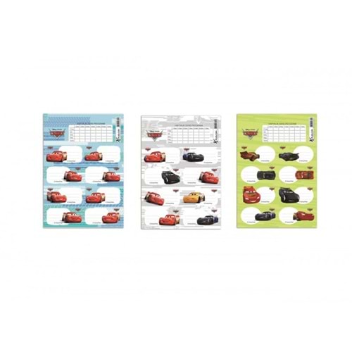 KESKİN COLOR CARS DERS PROGRAMLI 3 LÜ OKUL ETİKET-220130-33-11