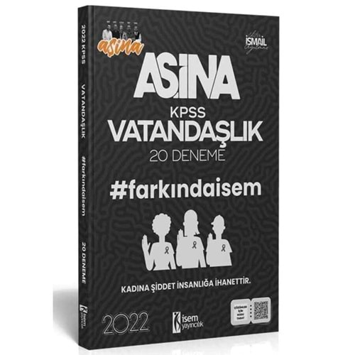 İSEM KPSS 2022 AŞİNA FARKINDAİSEM VATANDAŞLIK 20 DENEME