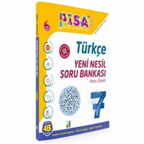 DAMLA PİSA 7.SINIF TÜRKÇE KONU ÖZETLİ YENİ NESİL SORU BANKASI