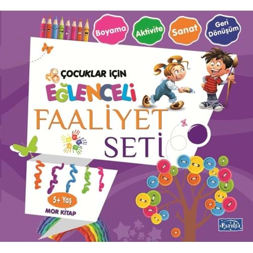 ÇOCUKLAR İÇİN EĞLENCELİ FAALİYET SETİ MOR KİTAP 3+YAŞ-PARILTI YAYINCILIK