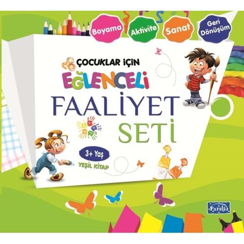 ÇOCUKLAR İÇİN EĞLENCELİ FAALİYET SETİ YEŞİL KİTAP 3+YAŞ-PARILTI YAYINCILIK