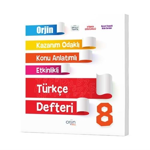 ORJİN 8.SINIF TÜRKÇE DEFTERİ