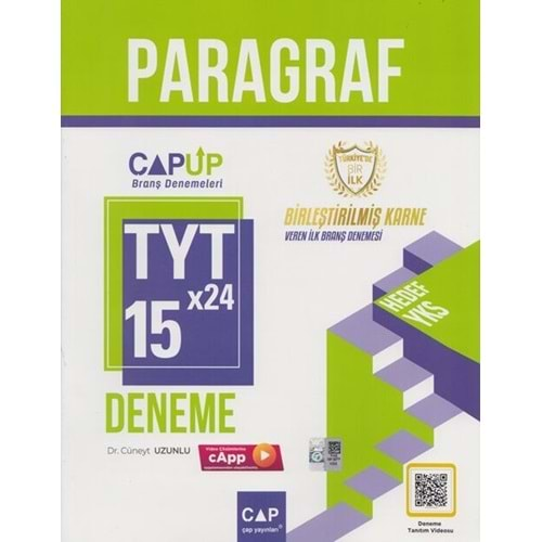 ÇAP TYT PARAGRAF 15*24 UP DENEME-2024