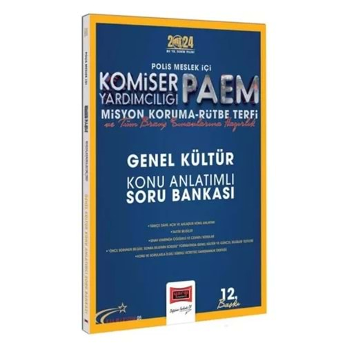 YARGI POLİS MESLEK İÇİ KOMİSER YARDIMCILIĞI PAEM MİSYON KORUMA-RÜTBE TERFİ GENEL KÜLTÜR KONU ANLATIMLI SORU BANKASI-2024