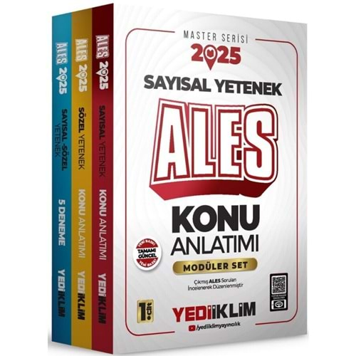 YEDİİKLİM ALES 2025 SAYISAL YETENEK KONU ANLATIMI MODÜLER SET 3 CİLT