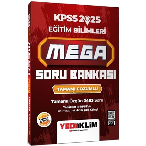 YARGI KPSS 2025 EĞİTİM BİLİMLERİ MEGA TAMAMI ÇÖZÜMLÜ SORU BANKASI