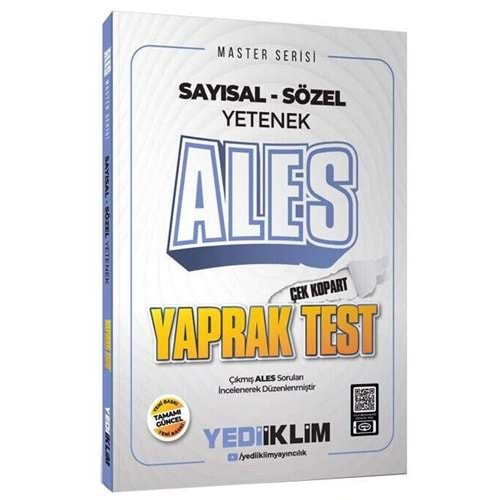 YEDİİKLİM ALES 2025 SAYISAL-SÖZEL YETENEK ÇEK KOPART YAPRAK TEST