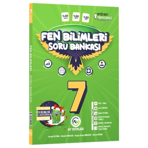 AV 7.SINIF FEN BİLİMLERİ SORU BANKASI 2 Sİ BİR ARADA 10 LU BRANŞ DENEMELERİ HEDİYELİ-2025