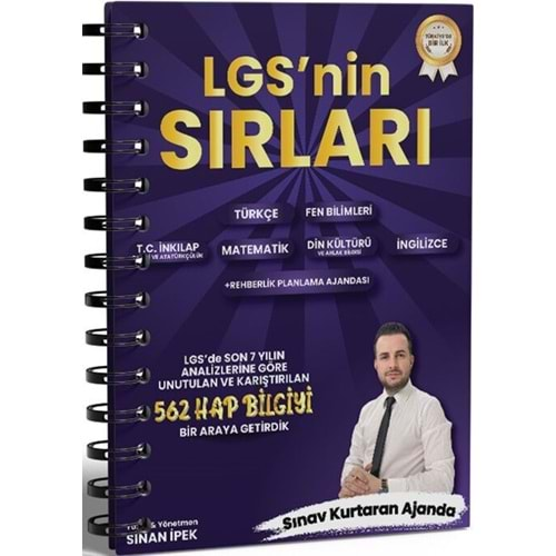 SİNAN İPEK 8.SINIF TÜM DERSLER LGS NİN SIRLARI-2025