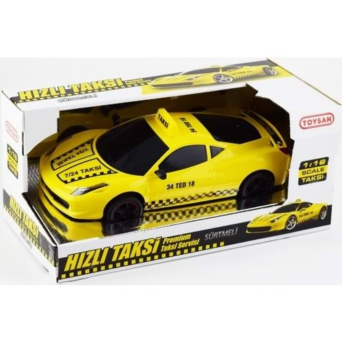 TOYSAN 1:16 SÜRTMELİ TAXİ CAR-TOY-22