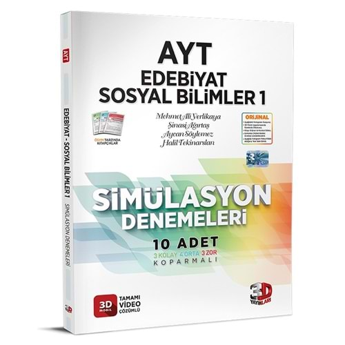 ÇÖZÜM AYT EDEBİYAT SOSYAL BİLİMLER-1 10 SİMÜLASYON DENEMELERİ TAMAMI VİDEO ÇÖZÜMLÜ 3D-2025