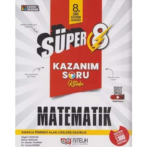 NİTELİK 8.SINIF MATEMATİK SÜPER KAZANIM SORU KİTABI