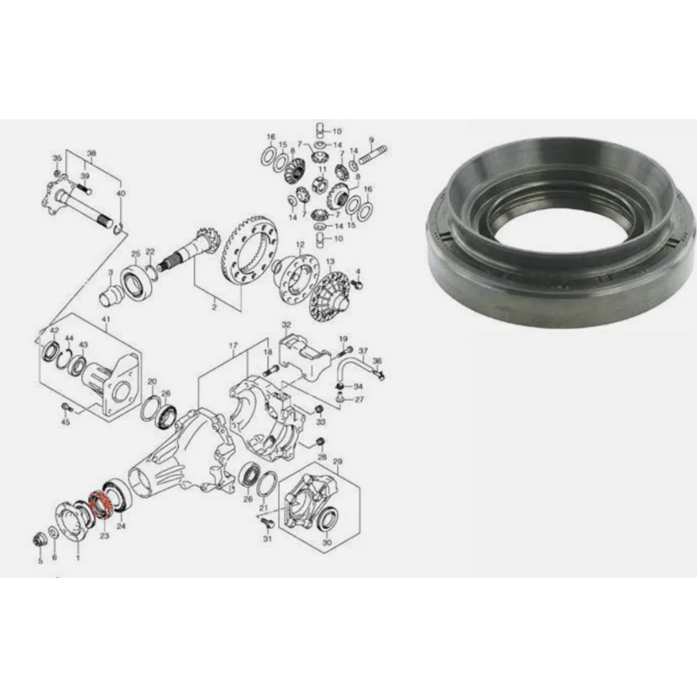 Suzuki Grand Vitara 06-12 Arka Ön Difransiyel Maruti Keçesi