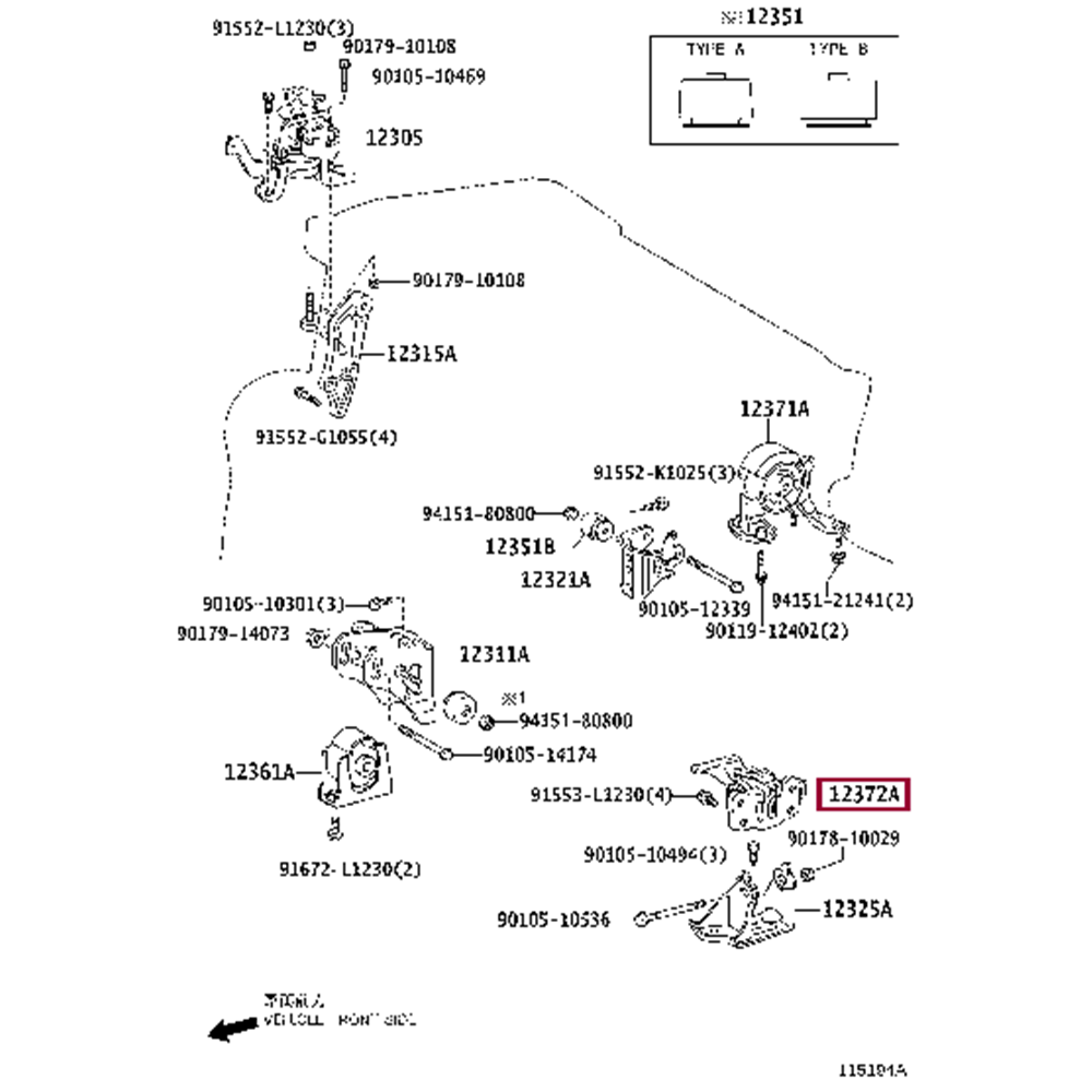 Toyota COROLLA 1.4 D4D 5.VITES 2007-2009 Şanzuman Takozu Sol