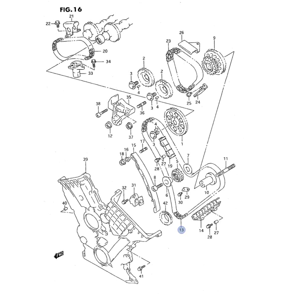Suzuki Grand Vitara V6 H20A H25A H27A Motor Triger Zincir 1Nolu