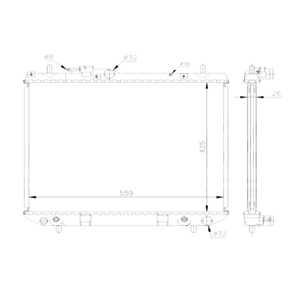 Daihatsu Terios 1997-2005 1.3 Su Radyatörü Manuel