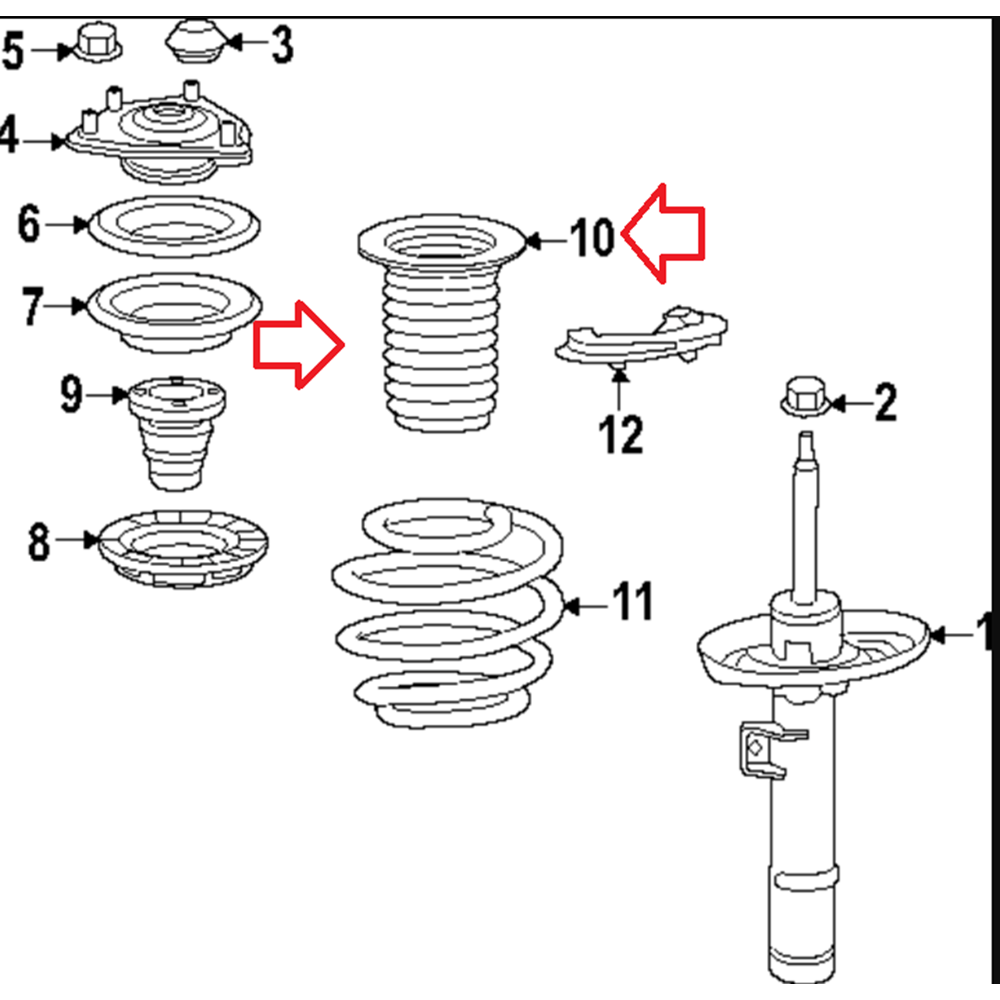 Honda Cr-V 2018-2021 Ön Amortisör Toz Körüğü