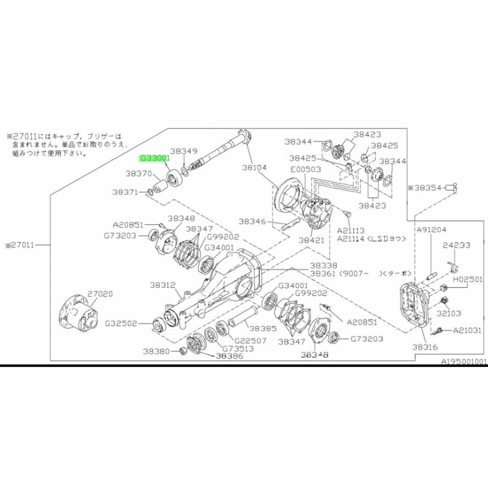 subaru impreza 1995- wrx marutti bilyası