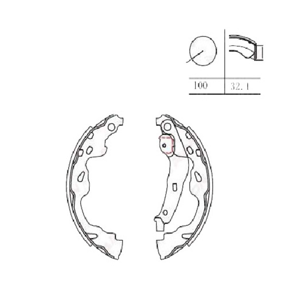 Suzuki Splash 2012-2016 Arka Fren Papuc Balatası Takım