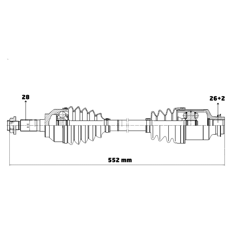 Mazda 3 BK12 AT 2003-2006 Sağ ÖN Aks Komple