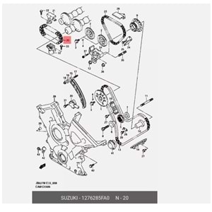 Suzuki Grand Vitara H20a H25A H27A V6 Eksantrik Zinciri 2'NCİ,SAĞ