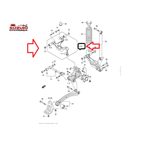 Suzuki Grand Vitara 06-12 Arka Üst Salıncak Sol