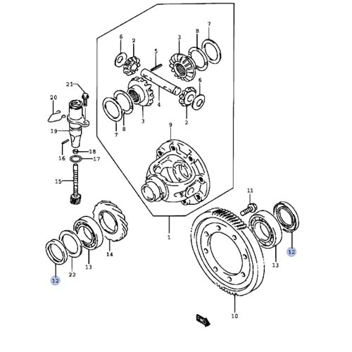 Suzuki Swift 90-02 Şanzıam Defransyel İstavroz Kutu Keçesi