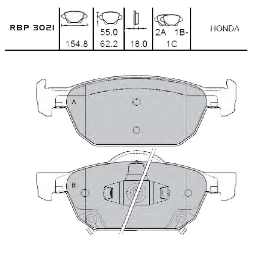 ÖN FREN BALATASI HONDA ACCORD 2008-15 Civic HB 2012-16