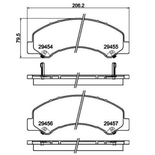Isuzu NKR WHITE NOVO NQR EURO6 Ön Fren Disk Balatası Takım