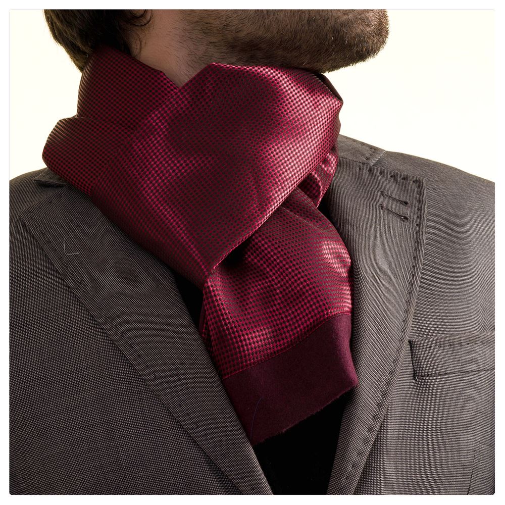 Red Black Plaid Mens Scarf