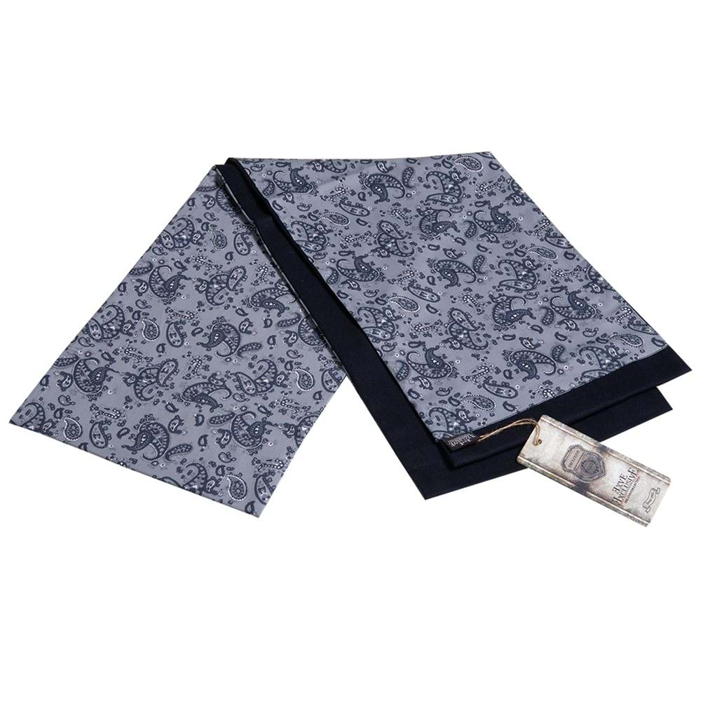 Gray Paisley Double Face Scarf