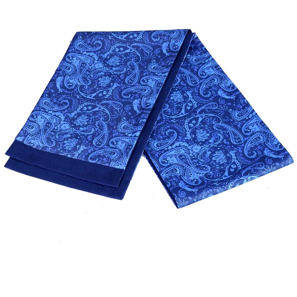 Blue Navy Digital Printed Paisley Mens Scarf