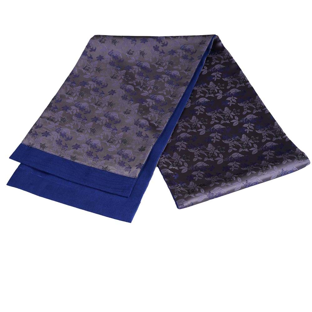 Silver Floral Designer Jacquard Mens Scarf
