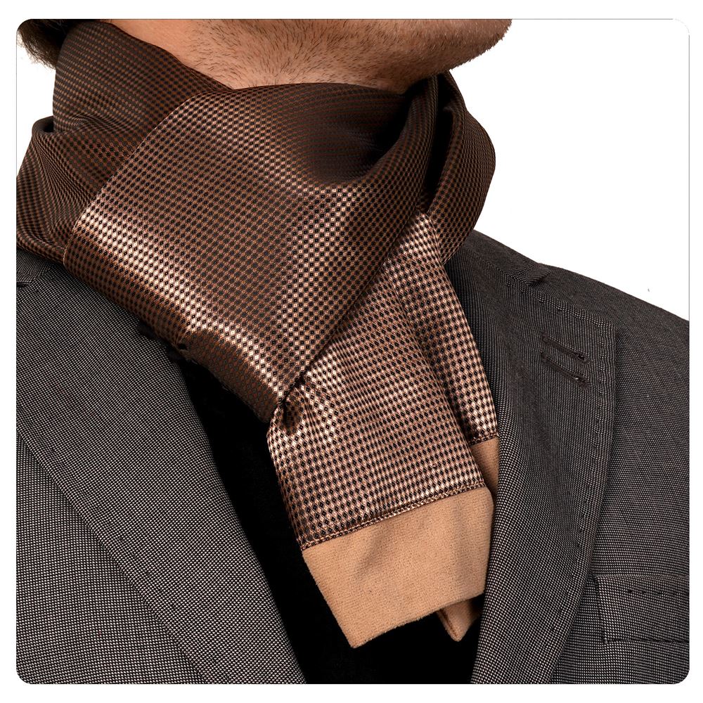 Copper Diamond Pattern Mens Scarf