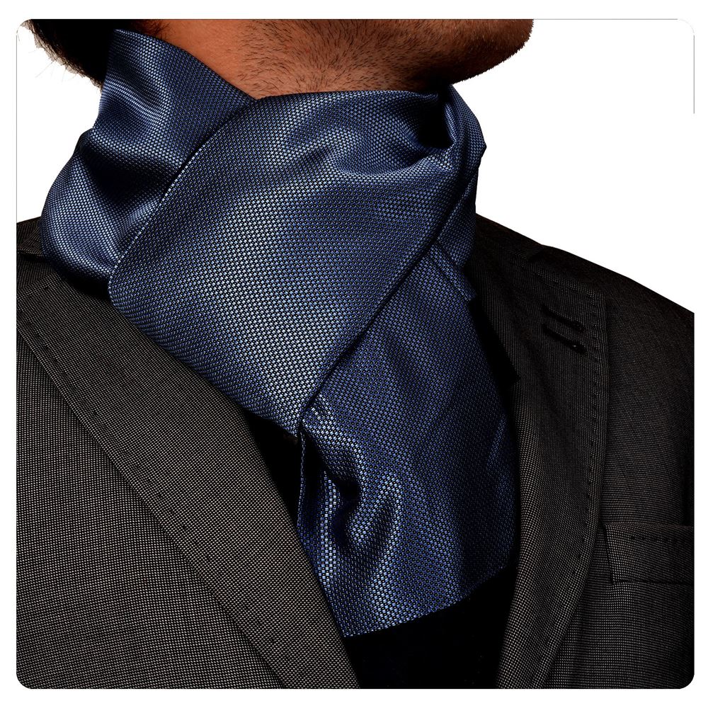 Blue Birds Eye Geometric Classic Mens Scarf