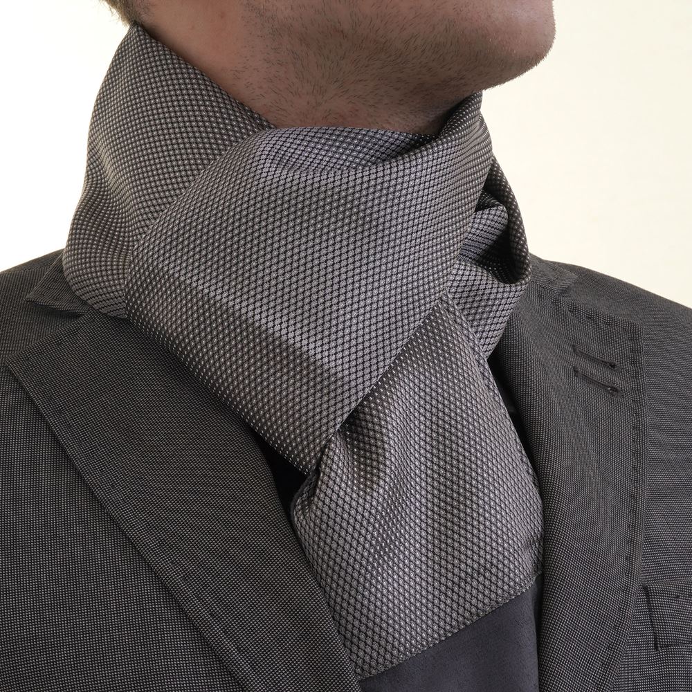 Smoked Gray Elegant Mens Scarf