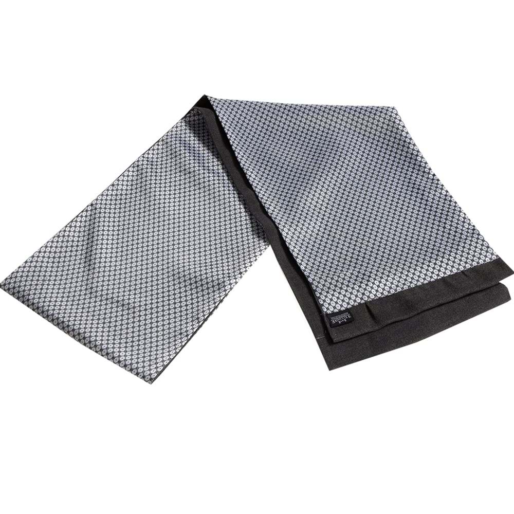 White Gray Printed Mens Scarf