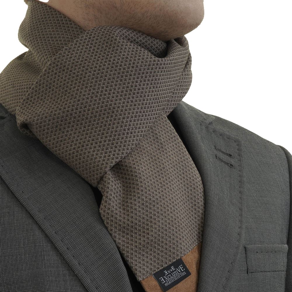 Checkered Designer Wool 3 in 1 Mens Scarf