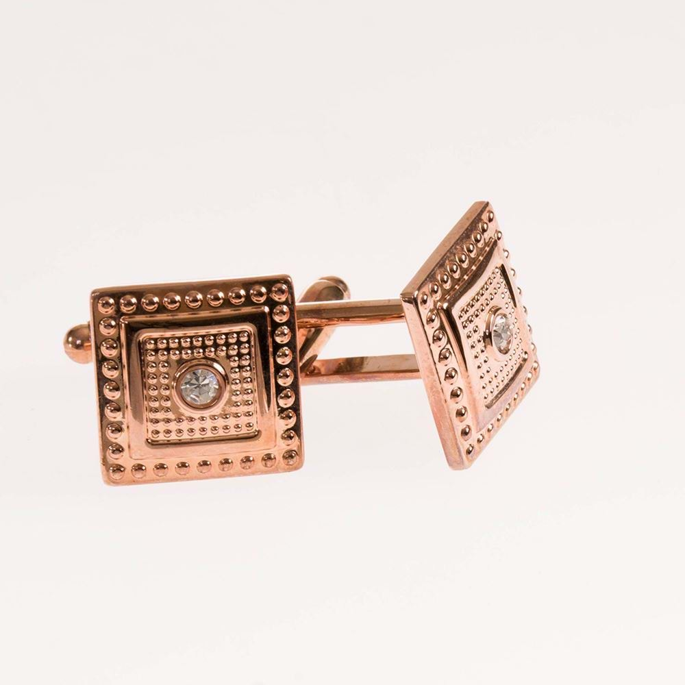 Copper Pair of Cufflinks with Box