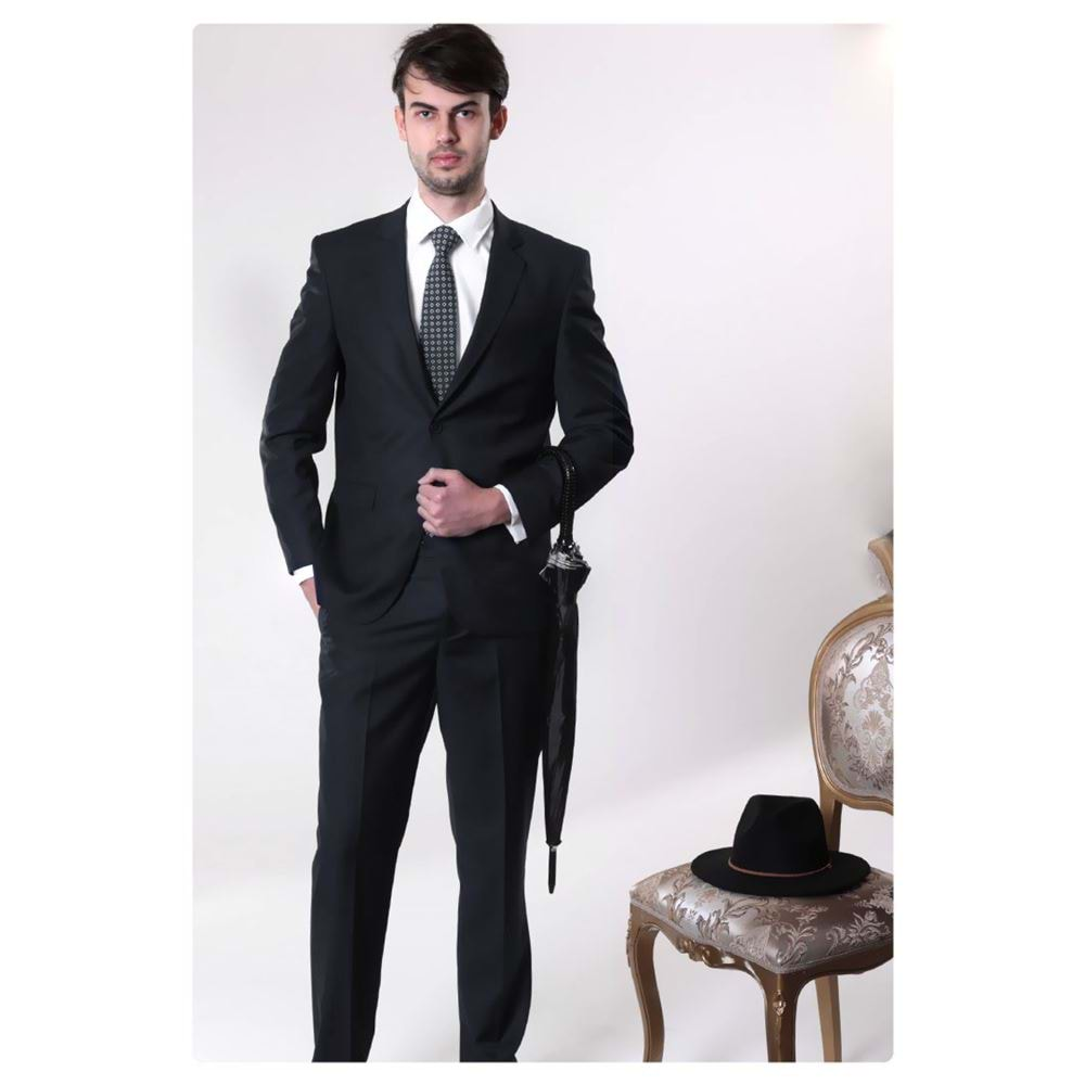 Gray Classical Men's Suit