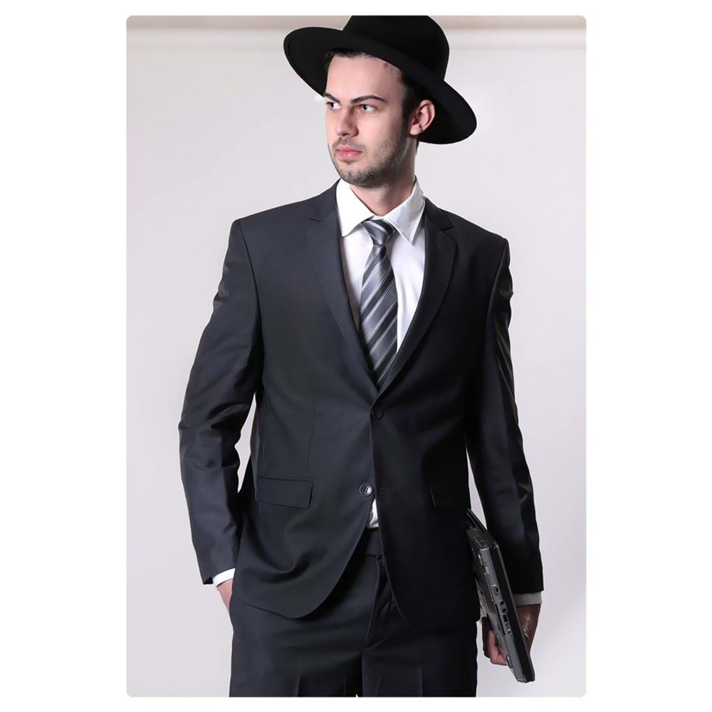 Gray Classical Men's Suit