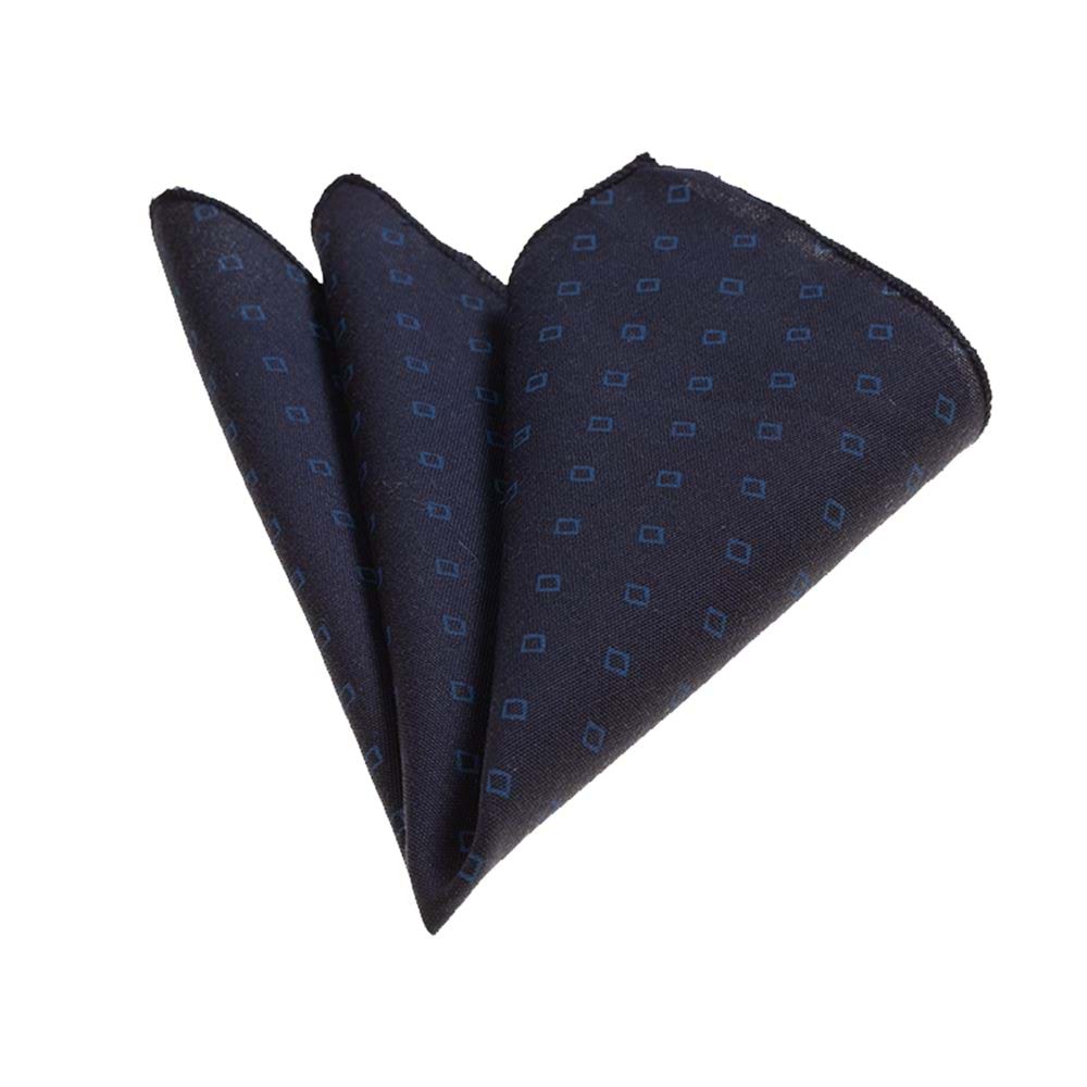 Navy Blue Squares Handkerchief