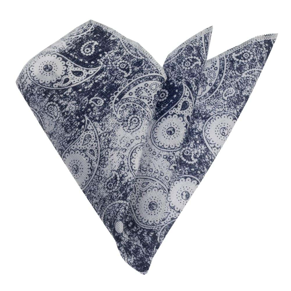 Blue Paisley Designer Pocket Square