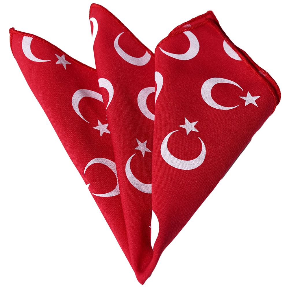 Mustafa Kemal Atatürk and Turkish Flag Pocket Square