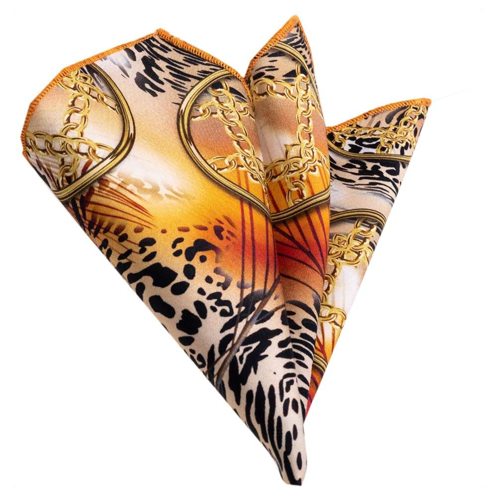 Golden Digital Printed Pocket Square