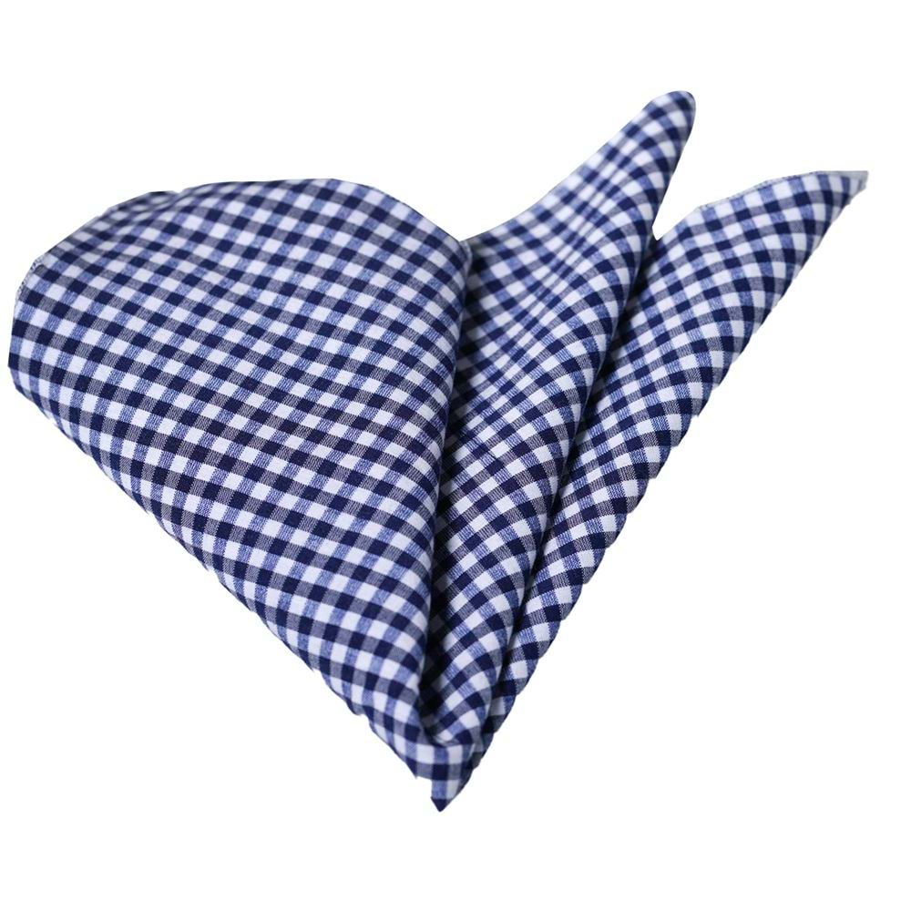 Navy White Gingham Pocket Square